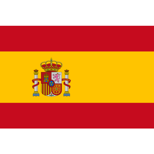 Vlag Spanje met wapen 100x150cm - Glanspoly
