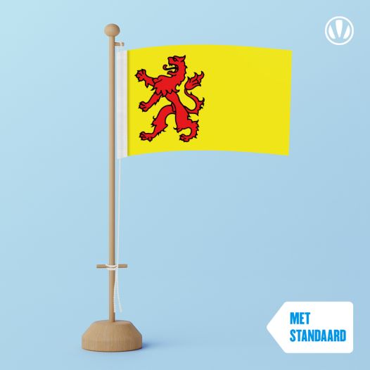 Tafelvlag Zuid-Holland 10x15cm met standaard