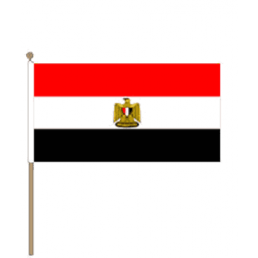 Zwaaivlag Egypte 15x22,5cm | Stof