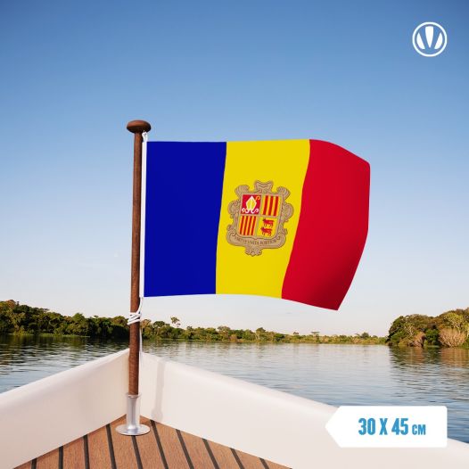 Bootvlag Andorra 30x45cm