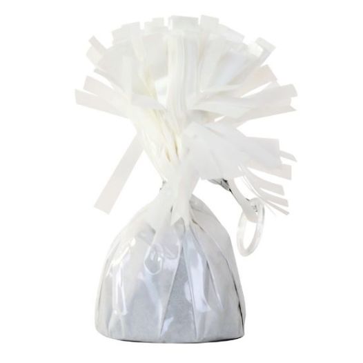 Ballonnen gewichtje wit, 140g, 6cm doorsnede