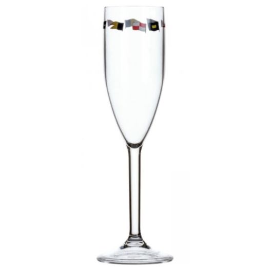 Champagneglas Regatta seinvlaggen