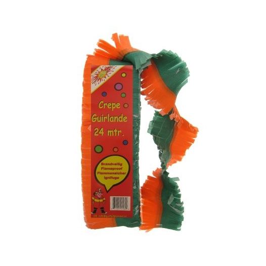 Oranje Groene Guirlande 24m | Brandvertragend UITVERKOCHT