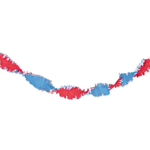 Guirlande Rood-Wit-Blauw - 24m | Brandvertragend