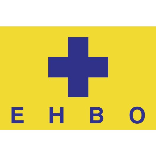 EHBO vlag 100x150cm geel