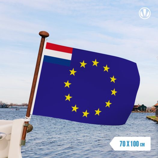 Vlag Europese Unie met inzet Nederland 70x100cm