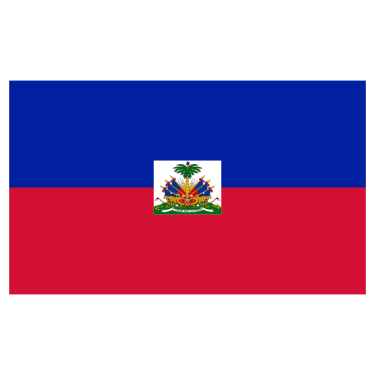 vlag Haiti met wapen 150x225cm - Spunpoly