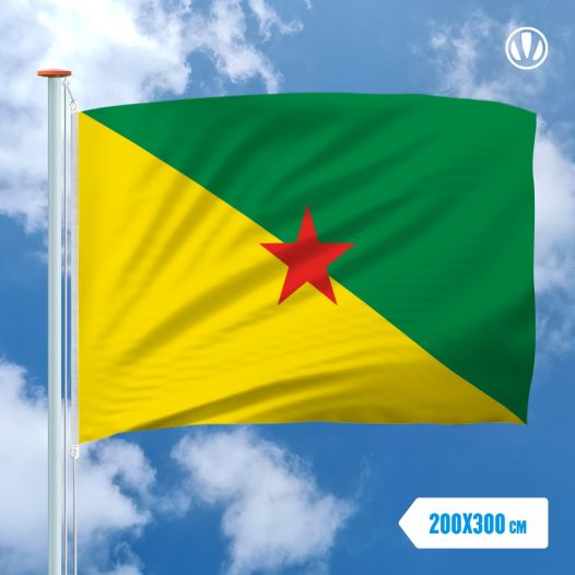 vlag Frans-Guyana 200x300cm - Spunpoly