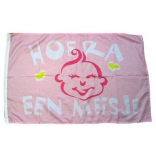 Geboortevlag Meisje 60x90cm UITVERKOCHT