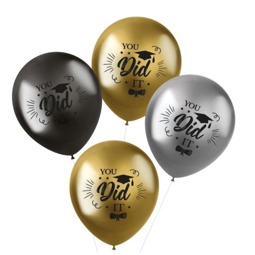 Geslaagd ballonnen goud