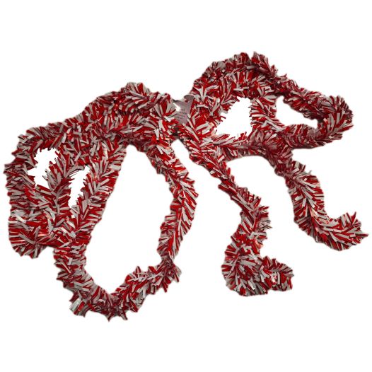 Guirlande Rood Wit slinger 5 meter , Brandvertragend