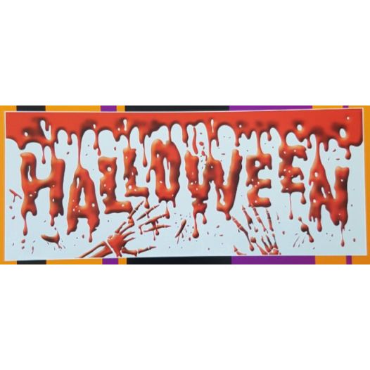 Halloween banier horror spandoek 62x150cm