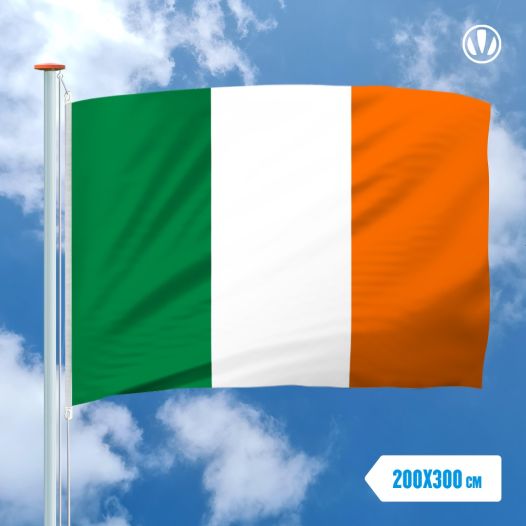 Ierse vlag 200x300cm Ierland grote mastvlag