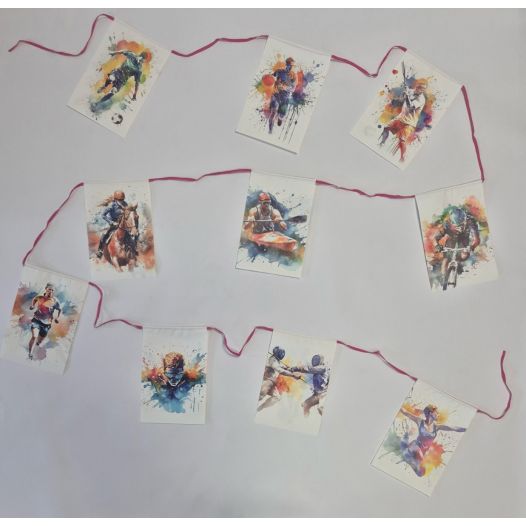 Vlaggenlijn sport - 5 meter | Brandvertragend