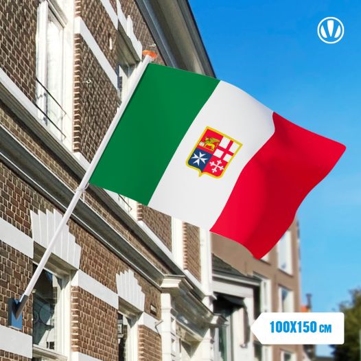 vlag Italië met wapen 100x150cm