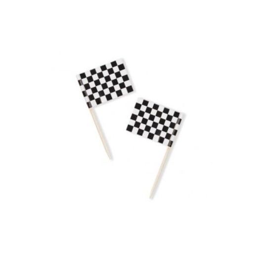 Cocktailprikkers finishvlag - 50 stuks