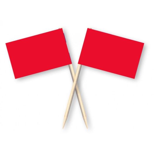 Cocktailprikkers rood - 50 stuks