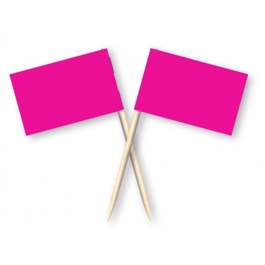 Cocktailprikkers fuchsia - 50 stuks