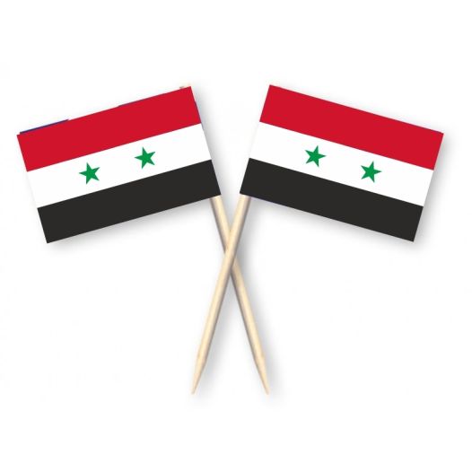 Cocktailprikkers Syrische vlag - 50 stuks