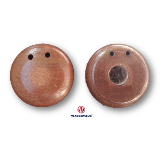 knop 52 mm hardhout gelakt voor vlaggenstok