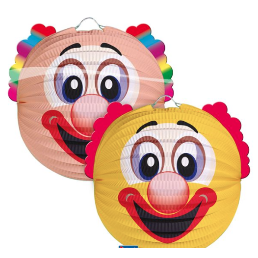 Lampion clown rond 26 cm