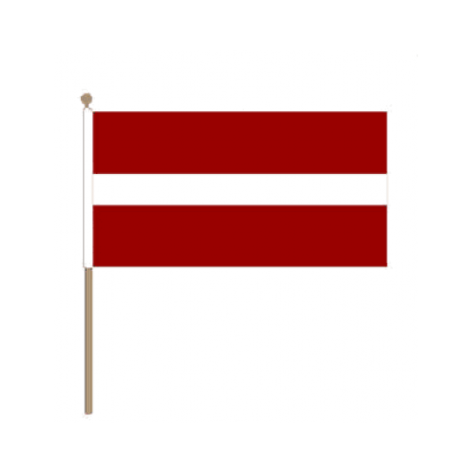 Zwaaivlag Letland 15x22,5cm | stof