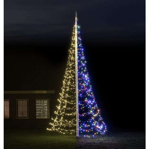 Led Kerstboom Vlaggenmast verlichting 6 meter flexbelt 1500 LED DUO WW | Multicolour