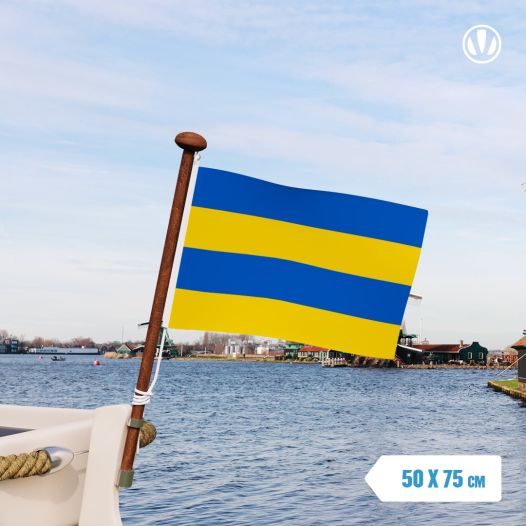 Vlag Leeuwarden Stad 50x75cm bootvlag