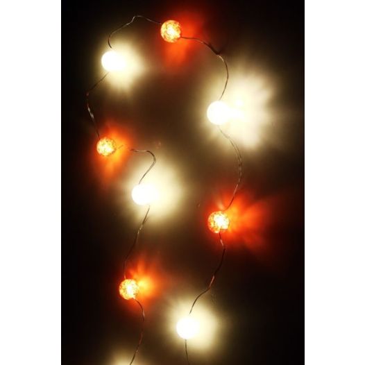 Ledsnoer rood/wit rood/wit - 20 lampjes