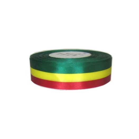 Lint Carnaval Limburg rood geel groen 25mm | Per meter