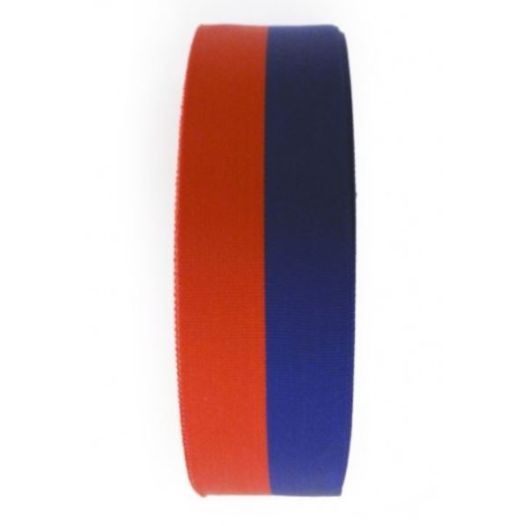 blauw rood lint voor cadeau of medailles 25mm