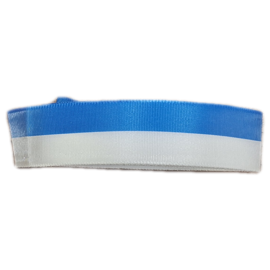 Medaille lint wit blauw 25mm breed