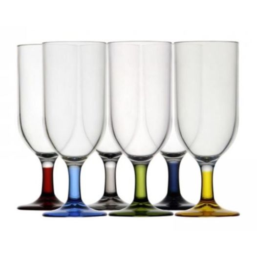 Luxe mini champagneglazen set 6 stuks meerkleurig