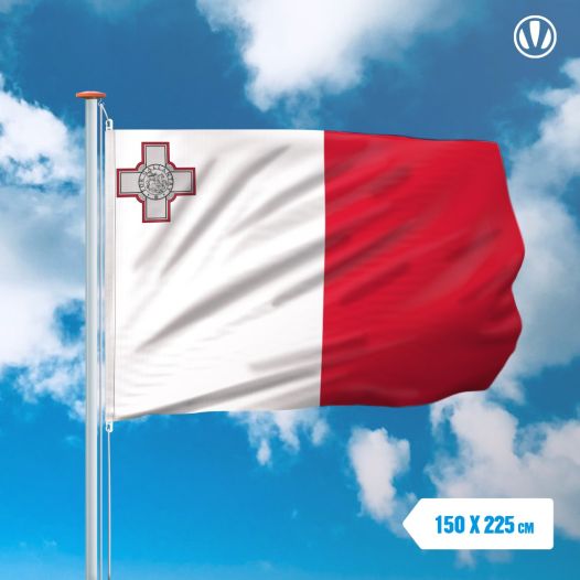 vlag Malta 150x225cm Maltezer vlaggen voor uw vlaggenmast