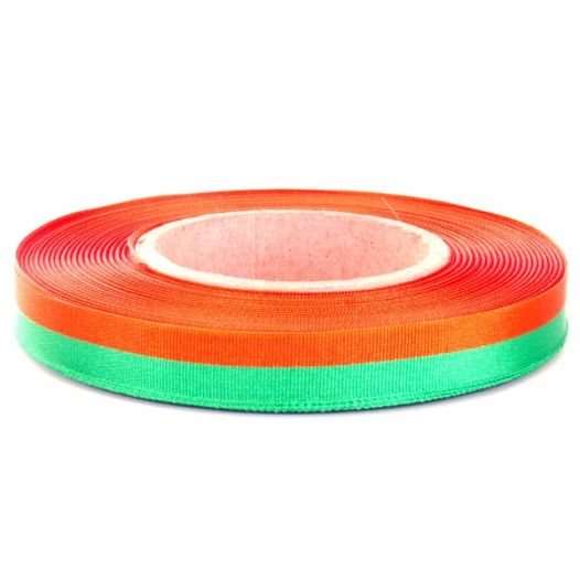 Lint Oranje Groen voor cadeau of medailles 25m1 25mm