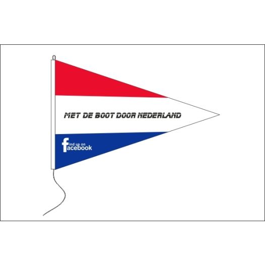 Met de boot door Nederland 30x45cm puntvlag