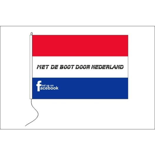 Met de boot door Nederland vlag 100x150cm