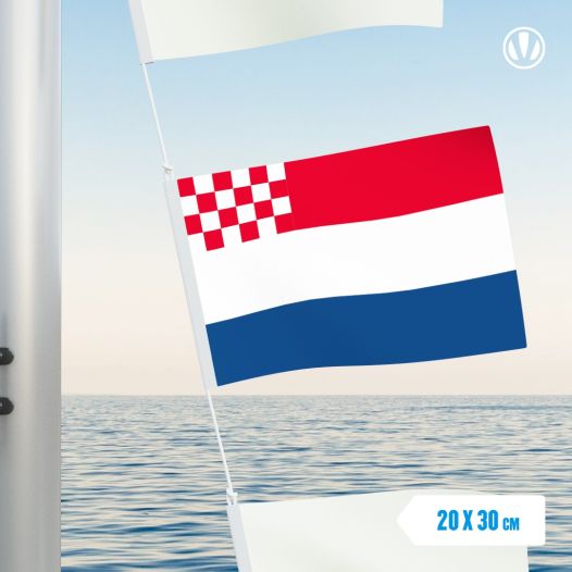 Vlaggetje Nederland met inzet Brabantse vlag 20x30cm