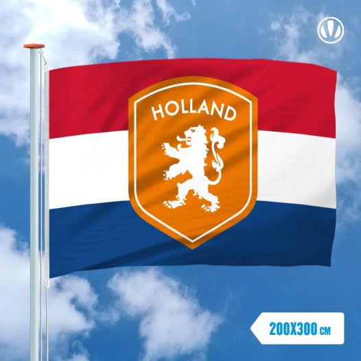 Nederland met schild 200x300cm