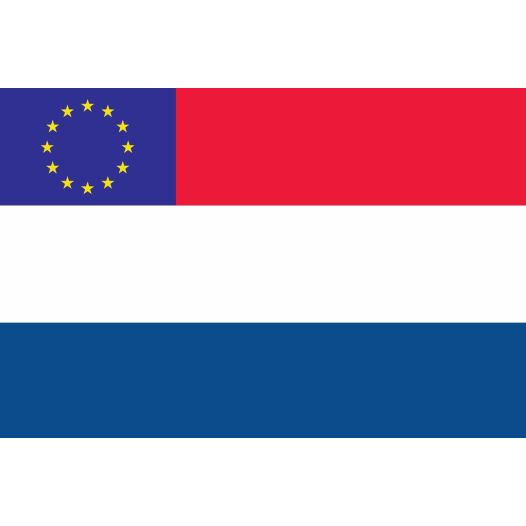Nederlandse vlag met inzet EU 100x150cm