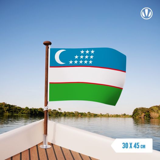 Vlag Oezbekistan 30x45cm