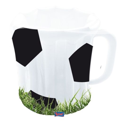 Opblaas bierpul met voetbalprint