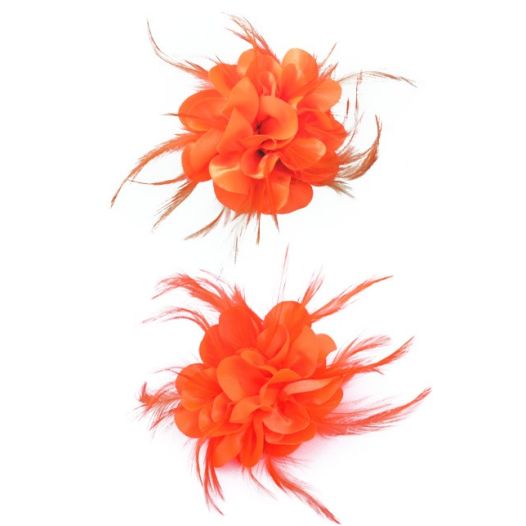 Oorbellen bloem Oranje Rood Wit Blauw