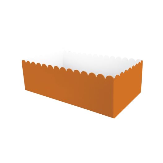Oranje kartonnen snack bakjes - 8 stuks