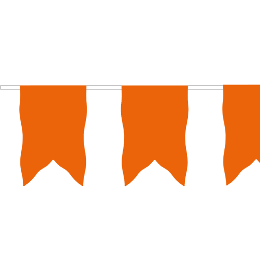 Oranje vlaggenlijn vaandel 10 meter