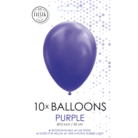 Paarse-ballonnen 10 stuks 30cm in diameter
