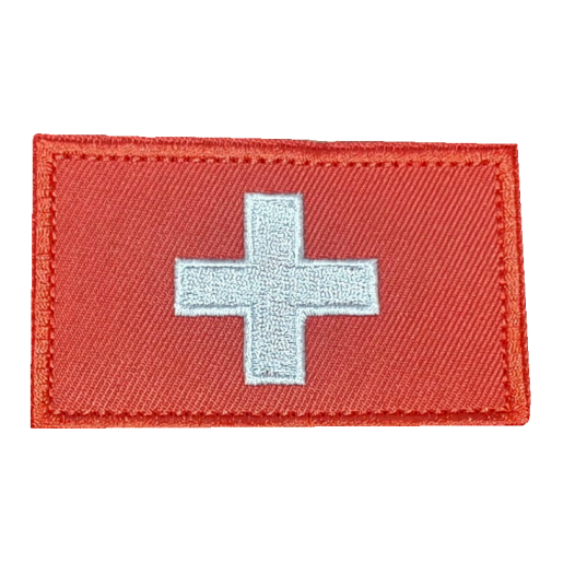 Zwitserse vlag patch voor op kleding