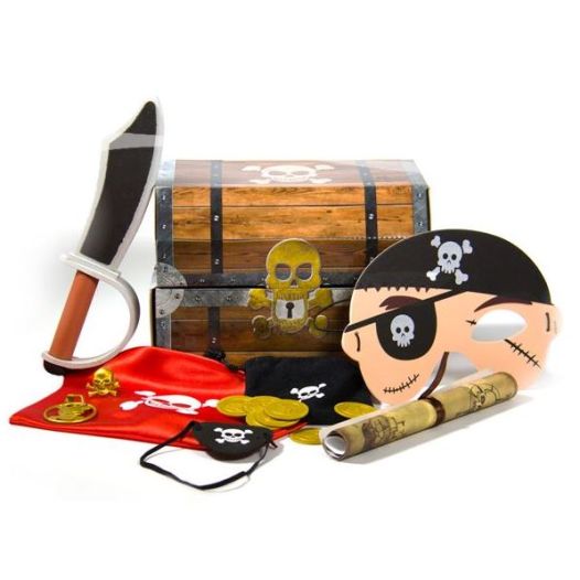 Piraten schatkist met accessoires