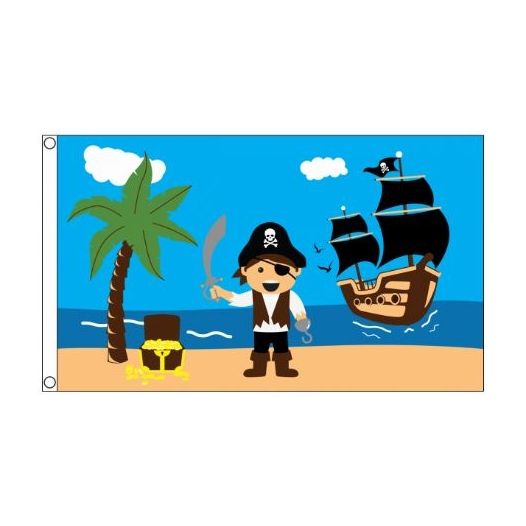 Piratenvlag treasure beach 90x150cm
