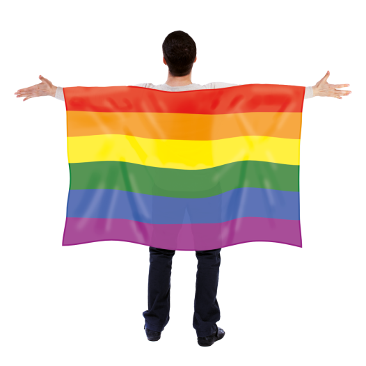 Poncho Regenboog vlag Cape